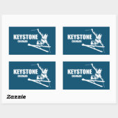 Keystone Colorado Skier Rechthoekige Sticker (Vel)
