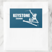 Keystone Colorado Skier Rechthoekige Sticker (Tas)