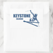 Keystone Colorado Skier Rechthoekige Sticker (Tas)