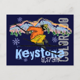 Keystone Colorado skiselevatie-briefkaart Briefkaart
