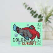 Keystone Colorado snowboarder elevatie briefkaart (Staand voorkant)