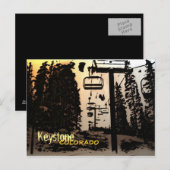 Keystone Colorado Sunset Lift briefkaart (Voorkant / Achterkant)