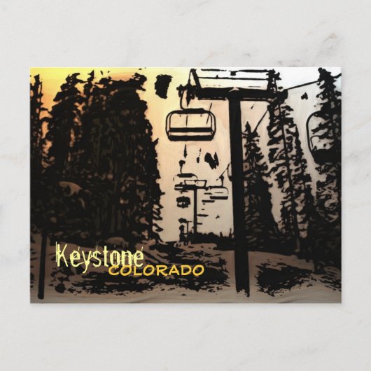 Keystone Colorado Sunset Lift briefkaart (Voorkant)
