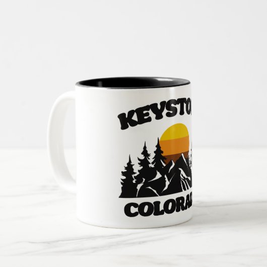Keystone, Colorado Tweekleurige Koffiemok (Voorkant links)