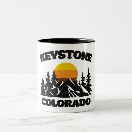 Keystone, Colorado Tweekleurige Koffiemok (Center)