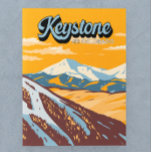 Keystone Colorado Winter Ski Area  Briefkaart<br><div class="desc">Het ontwerp van de Keystone Winter-kunst toont het winterlandschap.</div>