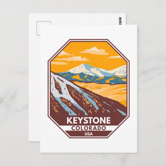 Keystone Colorado Winter Ski Area Briefkaart (Voorkant / Achterkant)
