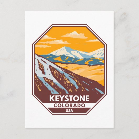 Keystone Colorado Winter Ski Area Briefkaart (Voorkant)