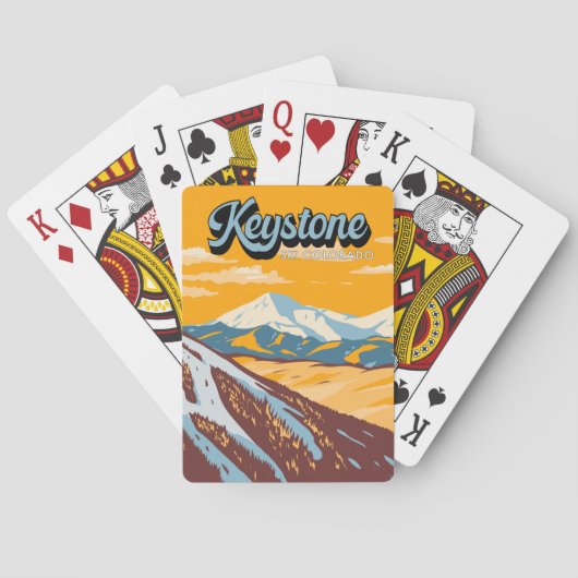 Keystone Colorado Winter Ski Area  Pokerkaarten (Achterkant)