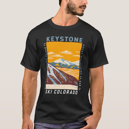 Keystone Colorado Winter Ski Area  T-shirt (Voorkant)