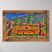 Keystone Colorado wooden sign poster print (Voorkant)
