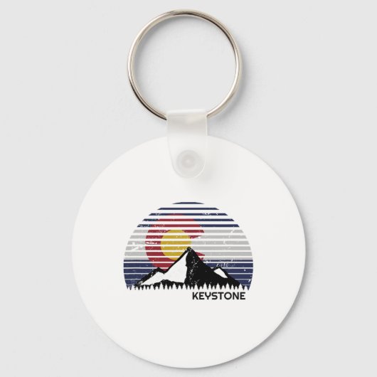 Keystone, Colorado X Co Flag Mtn Top Sleutelhanger (Voorkant)