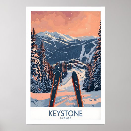 Keystone Muurkunst - Colorado Ski Poster 1 (Voorkant)