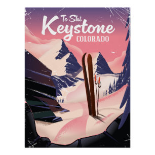Keystone om te skiën perfect poster