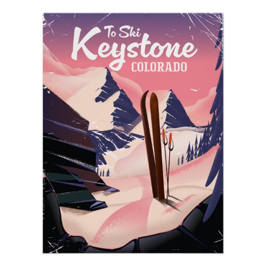 Keystone om te skiën perfect poster (Voorkant)