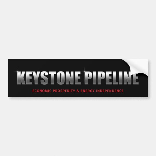 Keystone Pipeline Bumpersticker (Voorkant)