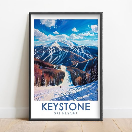 Keystone Ski Resort Art - Dercum Mountain Print -