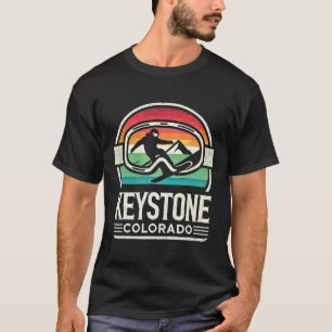 Keystone Snowboarding Retro Colorado Mountain Snow T-shirt