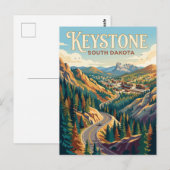 Keystone South Dakota Briefkaart (Voorkant / Achterkant)