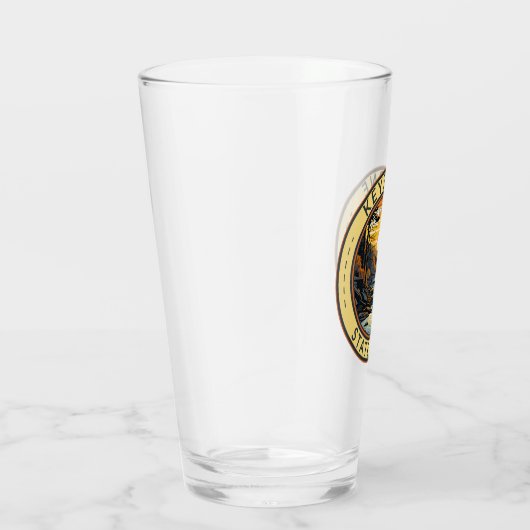 Keystone State Park Pennsylvania Travel Art Badge Glas (Rechts)