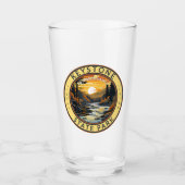 Keystone State Park Pennsylvania Travel Art Badge Glas (Voorkant)