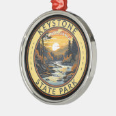 Keystone State Park Pennsylvania Travel Art Badge Metalen Ornament (Links)