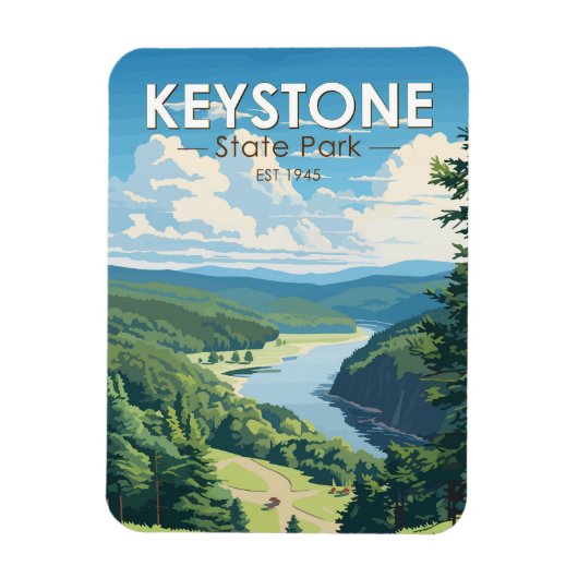 Keystone State Park Pennsylvania Travel  Magneet (Verticaal)