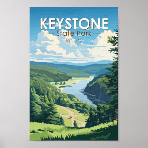 Keystone State Park Pennsylvania Travel  Poster