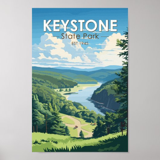 Keystone State Park Pennsylvania Travel  Poster (Voorkant)