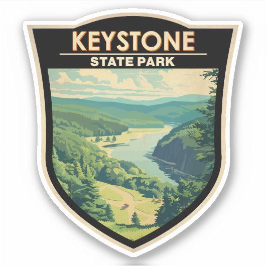 Keystone State Park Pennsylvania Travel  Sticker (Voorkant)