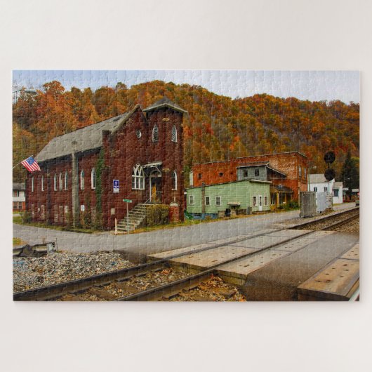 Keystone West Virginia.Kerstgroet Legpuzzel (Horizontaal)