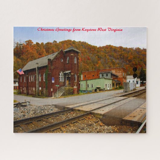 Keystone West Virginia.Kerstgroeten Legpuzzel (Horizontaal)
