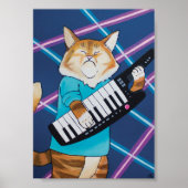 Keytar Cat 5x7 Poster (Voorkant)