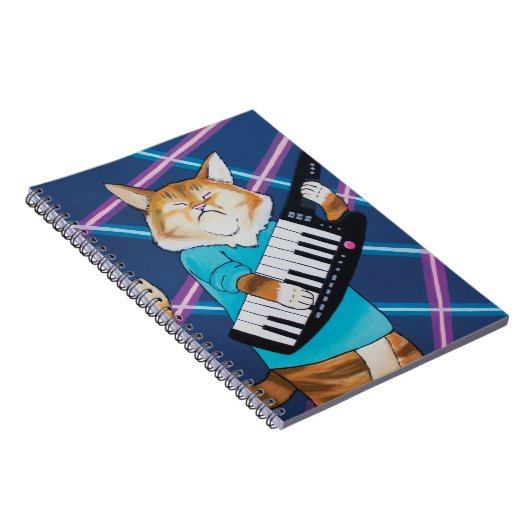 Keytar Cat-laptop Notitieboek (Rechterzijde)