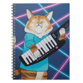 Keytar Cat-laptop Notitieboek (Voorkant)
