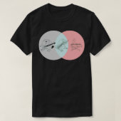 Keytar Platypus Venn Diagram Gray Blue Pink T-shirt (Design voorkant)