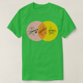 Keytar Platypus Venn Diagram Purple Orange Yellow T-shirt (Design voorkant)