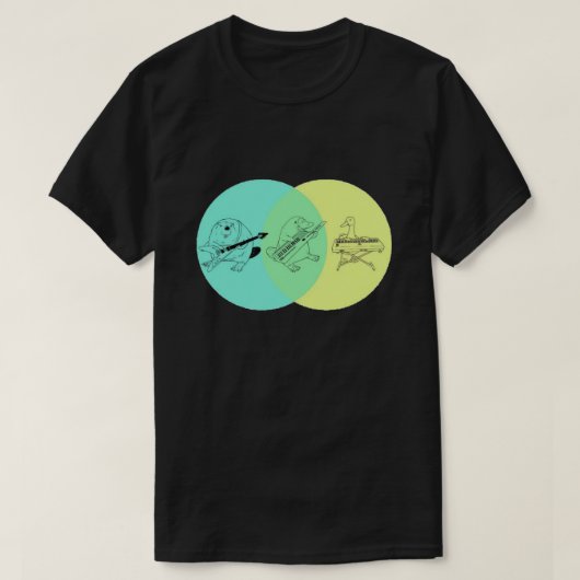 Keytar Platypus Venn Diagram T-shirt (Design voorkant)
