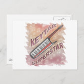 Keytar Superstar Briefkaart (Voorkant / Achterkant)