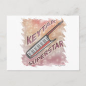 Keytar Superstar Briefkaart (Voorkant)