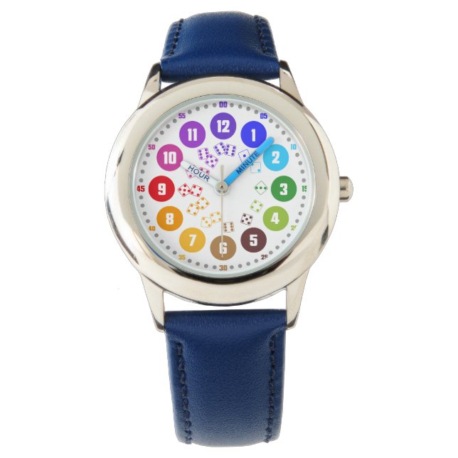 KF12-M60-M-Cube-AU Lernuhr Schulanfangsgeschenk Horloge (Voorkant)
