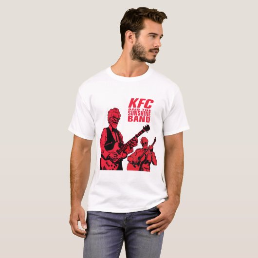 KFC en de Sunshine Band met gitaar Han on Back T-shirt (Voorkant volledig)