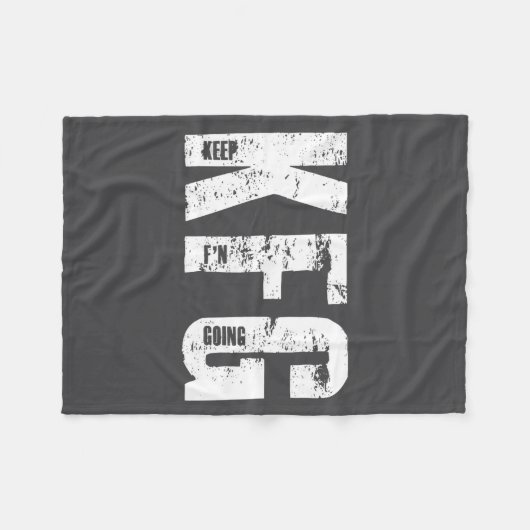 Kfg Keep F'n Going Military Style  Fleece Deken (Voorkant (Horizontaal))