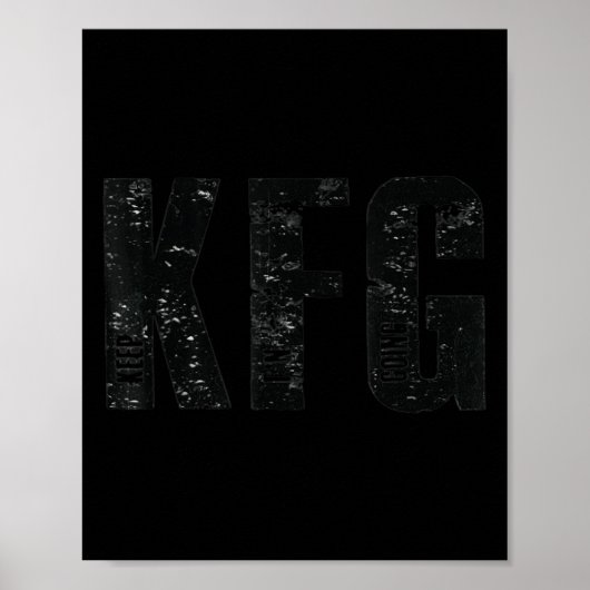 Kfg Keep F'n Going Military Style Poster (Voorkant)