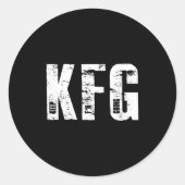 Kfg Keep F'n Going Military Style Ronde Sticker (Voorkant)