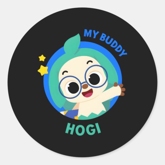 Kfong Wonderstar Mijn Buddy Hogi Origineel Ronde Sticker (Voorkant)