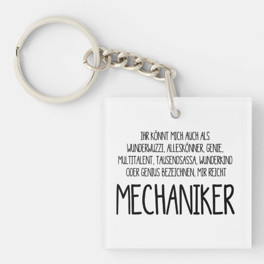 KFZ Mechaniker – ein Alleskönner,Genie,Multitalent Sleutelhanger (voorkant)