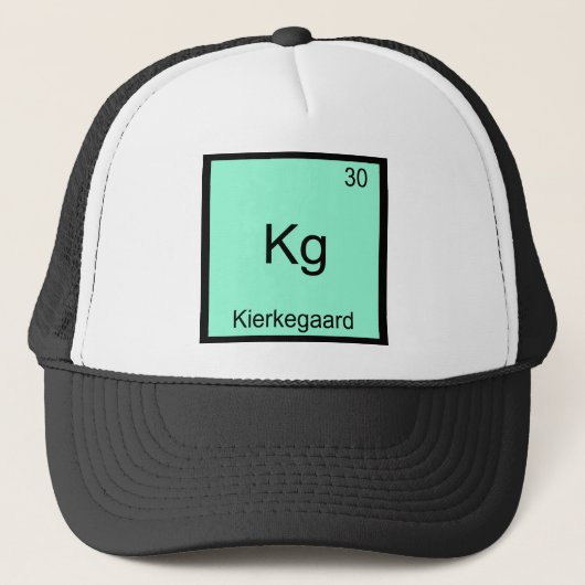 Kg - Kierkegaard Grappig Element Chemie Symbool T Trucker Pet (Voorkant)
