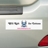 KG Logo Knit voor Tattoos Bumpersticker (Op auto)