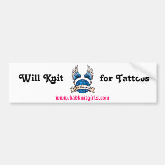 KG Logo Knit voor Tattoos Bumpersticker